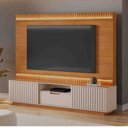 Ver imagem 2 de Home Atenas Tv até 85 C/led + Portas de Correr Ripadas:cinamomo/off