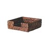 Porta Guardanapo Quadrado Marrom Rattan 18x18x6 Cm Mundiart - 1