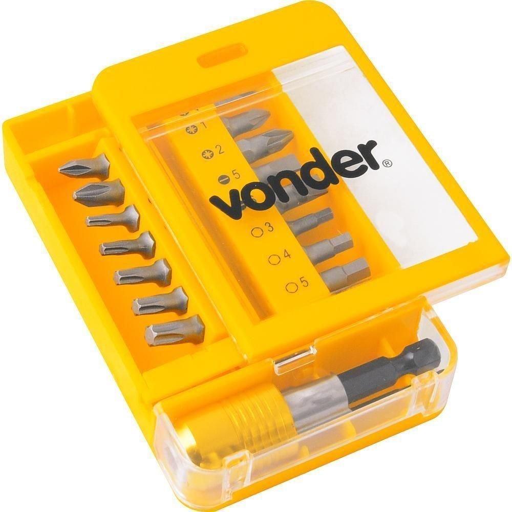 Bits Ponteiras Vonder Crv com 15 Peças Engate Rápido 1/4 - 3