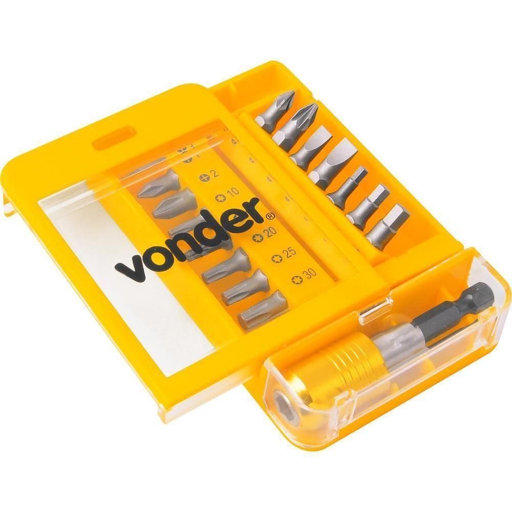 Bits Ponteiras Vonder Crv com 15 Peças Engate Rápido 1/4 - 5