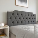 Ver imagem 1 de Cabeceira de Cama Box Solteiro Alto Padrão Dobravel Linda:cinza