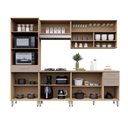 Ver imagem 3 de Cozinha Compacta 100 Mdf 5 Peças com Tampo e Espaço Forno e Micro-ondas 270cm Duna Luciane Móveis