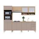 Ver imagem 2 de Cozinha Compacta 100 Mdf 5 Peças com Tampo e Espaço Forno e Micro-ondas 270cm Duna Luciane Móveis