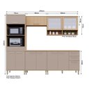 Ver imagem 4 de Cozinha Compacta 100 Mdf 5 Peças com Tampo e Espaço Forno e Micro-ondas 270cm Duna Luciane Móveis