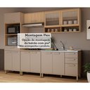 Ver imagem 6 de Cozinha Compacta 100 Mdf 5 Peças com Tampo e Espaço Forno e Micro-ondas 270cm Duna Luciane Móveis