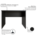 Ver imagem 4 de Escrivaninha Mesa Escritório 110CMX60CM 110cm Preto