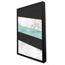 Ver imagem 2 de Quadro Decorativo Caixa Geométrico Azul e Preto Tacolado Moldura Caixa 3cm Freijó sem Vidro 40 X 60c