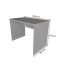 Ver imagem 3 de Escrivaninha Mesa Escritório 110cmx60cm 110cm Cinza Cristal