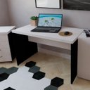 Ver imagem 1 de Escrivaninha Mesa Escritório 110CMX60CM 110cm Preto e Branco