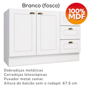 Ver imagem 7 de Bancada e Balcao Gourmet 146cm Ce817 Americana Branco Nature Henn