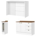 Ver imagem 1 de Bancada e Balcao Gourmet 146cm Ce817 Americana Branco Nature Henn