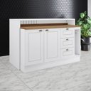 Ver imagem 2 de Bancada e Balcao Gourmet 146cm Ce817 Americana Branco Nature Henn