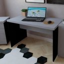 Ver imagem 1 de Escrivaninha Mesa Escritório 110CMX60CM 110cm Preto e Cinza Cristal
