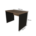 Ver imagem 3 de Escrivaninha Mesa Escritório 110CMX60CM 110cm Preto e Carvalho Mel Bege