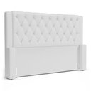Ver imagem 1 de Cabeceira Atena para Cama Box King Size 195cm Capitonê com Frame Sintético Branco - Abmaza
