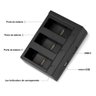 Carregador Triplo + Cabo Usb para Câmeras Gopro 5/6/7/8 Black - 4