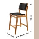 Ver imagem 6 de Conjunto Mesa Bistrô Ballare Tampo 60cm Redondo e 4 Banquetas Eva Moderna Mobília