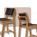 Ver imagem 4 de Conjunto Mesa Bistrô Ballare Tampo 60cm Redondo e 4 Banquetas Eva Moderna Mobília