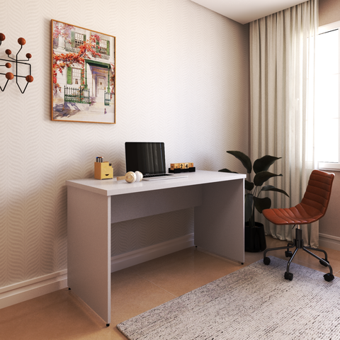 Escrivaninha Mesa Escritório 130CMX60CM 130cm Cinza Cristal