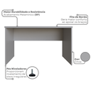 Ver imagem 4 de Escrivaninha Mesa Escritório 130CMX60CM 130cm Cinza Cristal