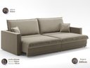 Ver imagem 5 de Sofá Tango 2,60m sem Caixa, Retrátil e Reclinável Veludocristal Fendi - Netsofas