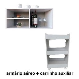 Carrinho Multiuso + Armário Para Decoração Bonito - 2