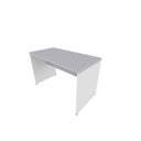 Ver imagem 2 de Escrivaninha Mesa Escritório 130cmx60cm 130cm Branco E Cinza Cristal