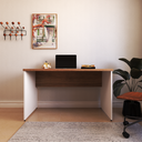 Ver imagem 7 de Escrivaninha Mesa Escritório 130cmx60cm 130cm Branco E Carvalho Mel