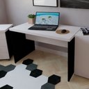 Ver imagem 1 de Escrivaninha Mesa Escritório 130CMX60CM 130cm Preto e Branco