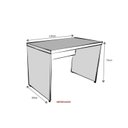 Ver imagem 3 de Escrivaninha Mesa Escritório 130CMX60CM 130cm Preto e Branco
