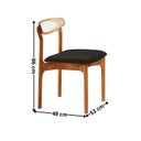 Ver imagem 4 de Conjunto de Mesa de Jantar Ello Tampo 240cm Barril Laminado e 8 Cadeiras Mônaco Premium Marrom/Linho Preto/Imbuia/Cinamomo