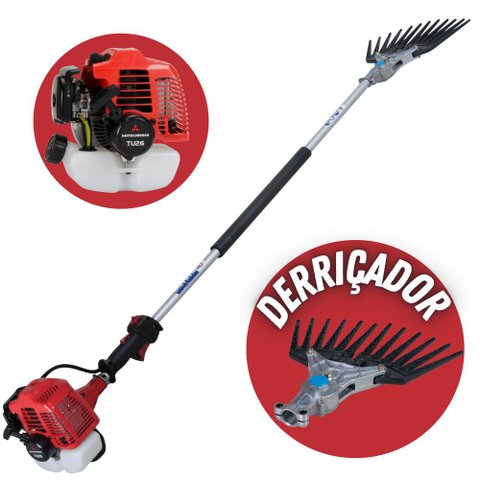 Derriçadeira de Café com Motor Mitsubishi Haste Longa e Garra Simples com Êmbolo Reforçado