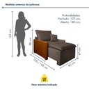 Ver imagem 3 de Poltrona Retrátil e Reclinável Base Madeira Maciça Atena