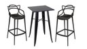 Ver imagem 1 de Kit Mesa Tolix Bistrô Bar com 2 Banquetas Allegra Altas - Preto