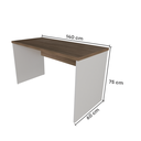 Ver imagem 3 de Escrivaninha Mesa Escritório 140CMX60CM 140cm Branco e Carvalho Mel Bege