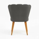 Ver imagem 4 de Kit 2 Cadeiras Decorativas para Penteadeira Quarto Mesa de Jantar Liz Cinza