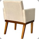 Ver imagem 4 de Poltrona Decorativa para Sala Recepção Consultório Escritório Base em Madeira Divine Suede