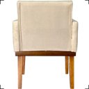 Ver imagem 5 de Poltrona Decorativa para Sala Recepção Consultório Escritório Base em Madeira Divine Suede