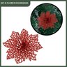 Kit C/6 Flor Vermelho Enfeite Árvore de Natal Decoração Natalina Luxo - 4