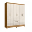 Ver imagem 2 de Guarda-Roupa Casal 6 Portas e 2 Gavetas e Pés Panamá