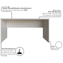 Ver imagem 4 de Escrivaninha Mesa Escritório 150cmx60cm 150cm Branco