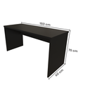 Ver imagem 3 de Escrivaninha Mesa Escritório 150cmx60cm 150cm Preto