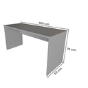 Ver imagem 3 de Escrivaninha Mesa Escritório 150cmx60cm 150cm Cinza Cristal
