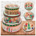 Ver imagem 1 de Conjunto de Latas Natalinas Ursinhos Feliz Natal para Doces Chocolates