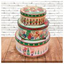 Ver imagem 2 de Conjunto de Latas Natalinas Ursinhos Feliz Natal para Doces Chocolates