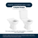 Ver imagem 6 de Assento Sanitário Tampa de Vaso Madeira Mdf Laqueado Calypso para Bacia Incepa 6lpf - Branco