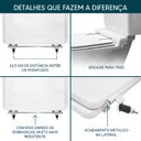 Ver imagem 4 de Assento Sanitário Tampa de Vaso Madeira Mdf Laqueado Calypso para Bacia Incepa 6lpf - Branco
