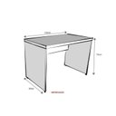 Ver imagem 3 de Escrivaninha Mesa Escritório 150CMX60CM 150cm Branco e Preto
