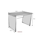 Ver imagem 3 de Escrivaninha Mesa Escritório 150CMX60CM 150cm Branco e Carvalho Mel Bege