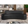 Sofá 4 Lugares Curvo Sala de Estar Living Cancún D02 Couríssimo Preto 230 cm B-159 - Lyam Decor - 2